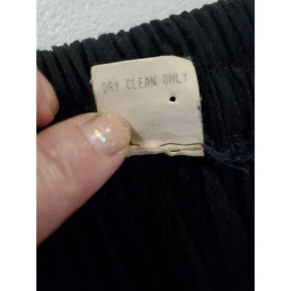 Vintage 90s Y2K Maxi Skirt One Size Black Ruffle Tiered Witchy Goth Whimsigoth - Picture 10 of 11